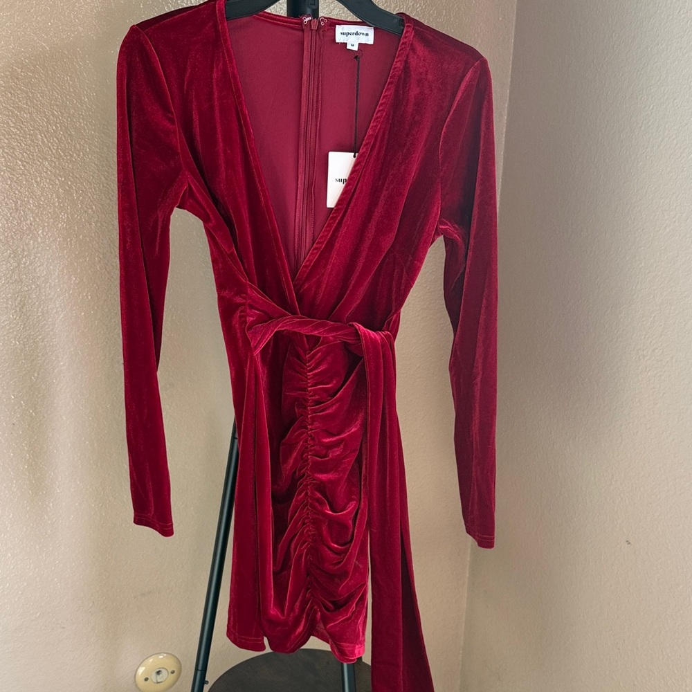 superdown Red Velvet Dress